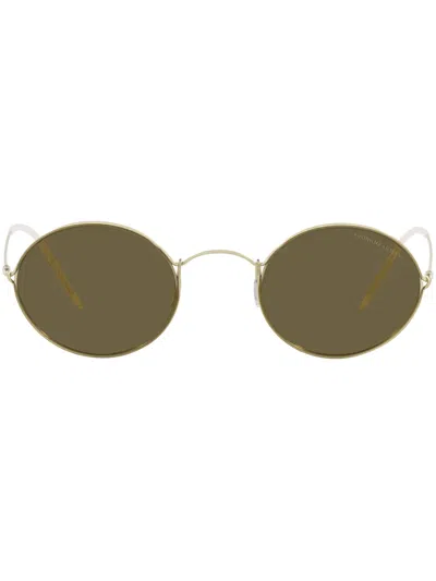 Giorgio Armani Round-frame Sunglasses In Gold