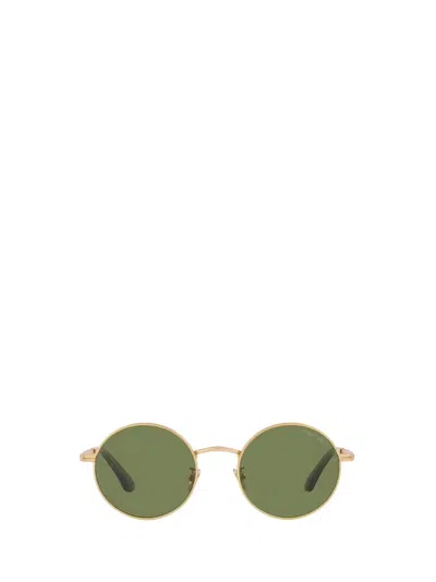 Giorgio Armani Round Sunglasses In Gold