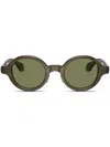 Giorgio Armani Round-frame Sunglasses In Green