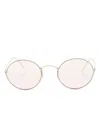 Giorgio Armani Round-frame Tinted Sunglasses In Gold