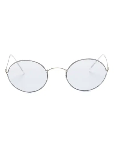 Giorgio Armani Round-frame Tinted Sunglasses In Silber