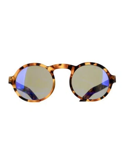 Pre-owned Giorgio Armani Round Gradient Sunglasses In Brown