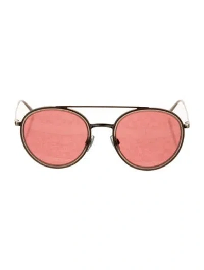 Pre-owned Giorgio Armani Round Mirrored Sunglasses