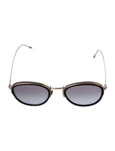 Pre-owned Giorgio Armani Round Mirrored Sunglasses In Multi