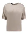 Giorgio Armani Eco-viscose And Cupro Top In Nude