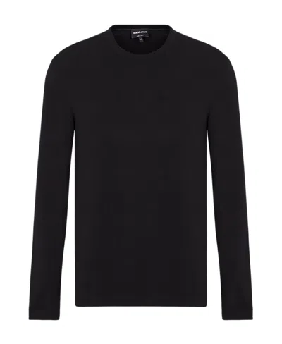 Giorgio Armani Viscose Blend T-shirt In Black