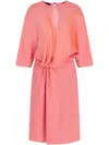 Giorgio Armani Short Dress In Two-tone Silk Chiffon In Pink