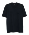 Giorgio Armani Round Neck Short Sleeve T-shirt In Black
