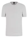 Giorgio Armani Round-neck Short-sleeve T-shirt In Gray