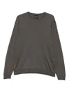 Giorgio Armani Round-neck Sweater In Gray