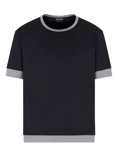 Giorgio Armani Round-neck T-shirt In Black