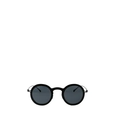 Giorgio Armani Round Sunglasses In Black