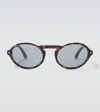 Giorgio Armani Round Sunglasses In Grey