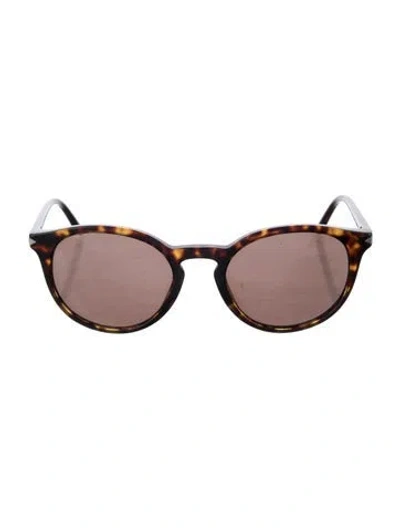 Pre-owned Giorgio Armani Round Tinted Sunglasses In Brown