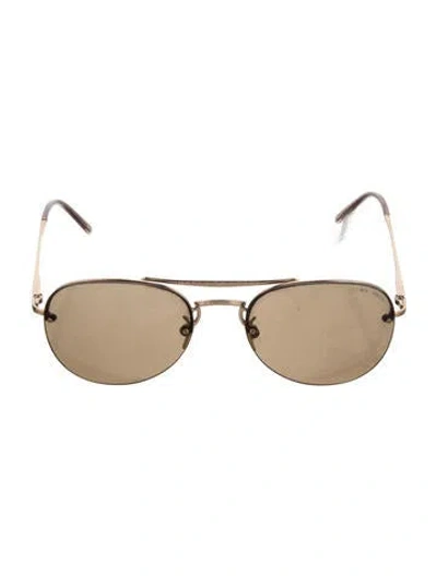 Pre-owned Giorgio Armani Round Tinted Sunglasses In Neutral