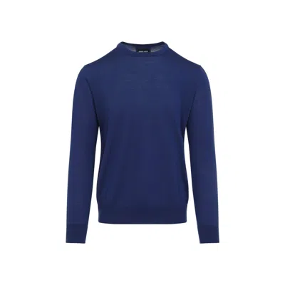 Giorgio Armani Royal Blue Virgin Wool Sweater