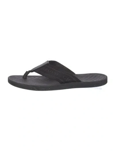 Pre-owned Giorgio Armani Rubber Slides In Black