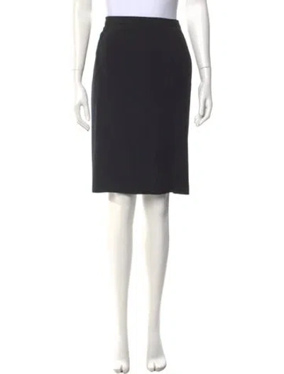 Pre-owned Giorgio Armani Ruffle Embellishment Knee-length Skirt In Black