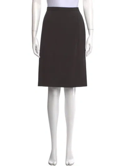 Pre-owned Giorgio Armani Ruffle Embellishment Knee-length Skirt In Brown