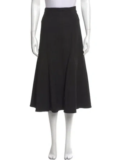 Pre-owned Giorgio Armani Ruffle Embellishment Midi Length Skirt In Gray
