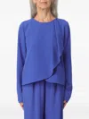 Giorgio Armani Ruffled Top In Blue