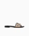 GIORGIO ARMANI GIORGIO ARMANI X 10 CORSO COMO FLAT SANDALS IN MESH AND RHINESTONES BEZELS
