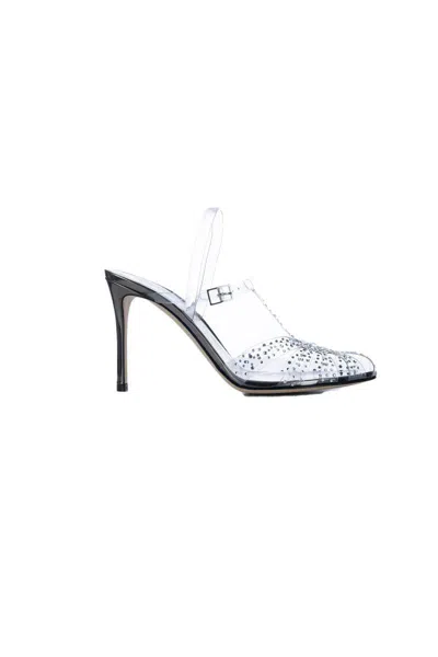 Giorgio Armani Sandals In Tasparent Crystal
