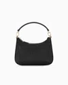 Giorgio Armani Satin And Rhinestone La Prima Mini Handbag In Black