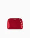 Giorgio Armani Satin La Prima Clutch Bag In Red