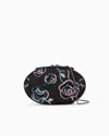 Giorgio Armani Satin Round Clutch Bag With Floral Embroidery In Patterned