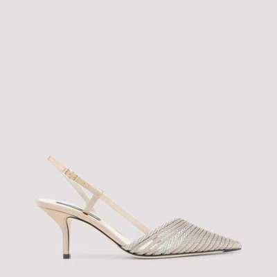 Giorgio Armani Satin Slingback In Nude