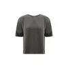 Giorgio Armani Satin Top In Gray