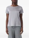 Giorgio Armani Satin Top In Gray