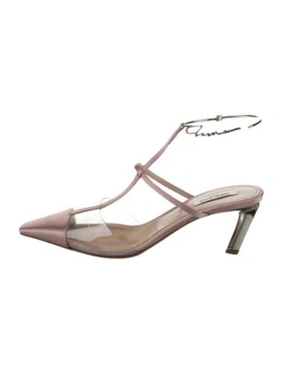 Pre-owned Giorgio Armani Satin T-strap Pumps
