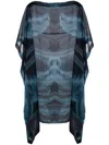 Giorgio Armani Tie-dye Print Chiffon Scarf In Multicolour