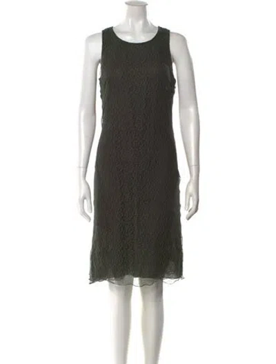 Pre-owned Giorgio Armani Scoop Neck Knee-length Dress In Green