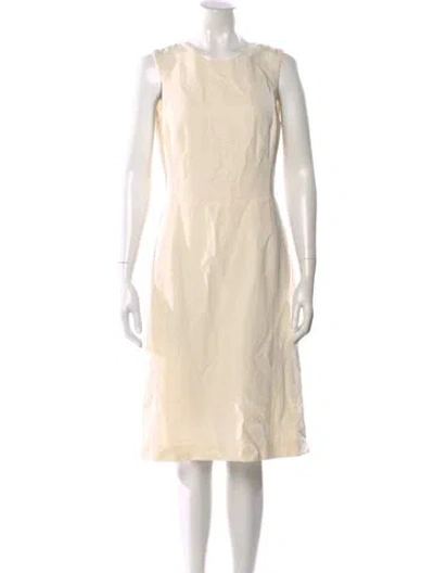 Pre-owned Giorgio Armani Scoop Neck Knee-length Dress In Neutral