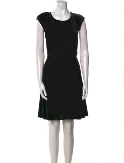 Pre-owned Giorgio Armani Scoop Neck Mini Dress In Black