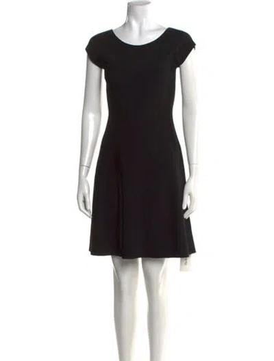Pre-owned Giorgio Armani Scoop Neck Mini Dress In Black