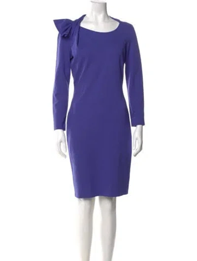 Pre-owned Giorgio Armani Scoop Neck Mini Dress In Blue