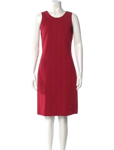 Pre-owned Giorgio Armani Scoop Neck Mini Dress In Red