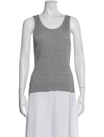 Pre-owned Giorgio Armani Scoop Neck Sleeveless Top In Purple