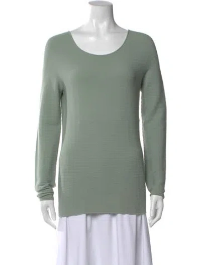Pre-owned Giorgio Armani Scoop Neck Sweater In Green