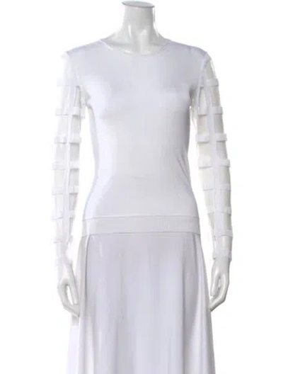 Pre-owned Giorgio Armani Scoop Neck Sweater W/ Tags In Neutral