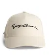 Giorgio Armani Script Logo Baseball Cap In Beige