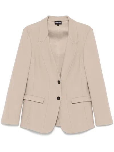 Giorgio Armani Sakko Mit Nahtdetail In Nude
