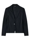 Giorgio Armani Seam-detail Single-breasted Blazer In Black