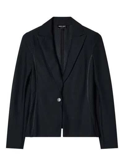 GIORGIO ARMANI SEAM-DETAIL SINGLE-BREASTED BLAZER