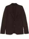 Giorgio Armani Seersucker Blazer In Brown