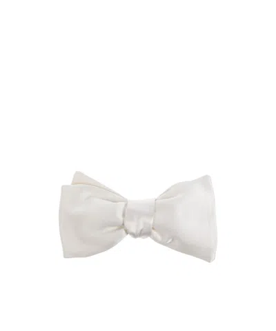 Giorgio Armani Self-tie Bow Tie In White